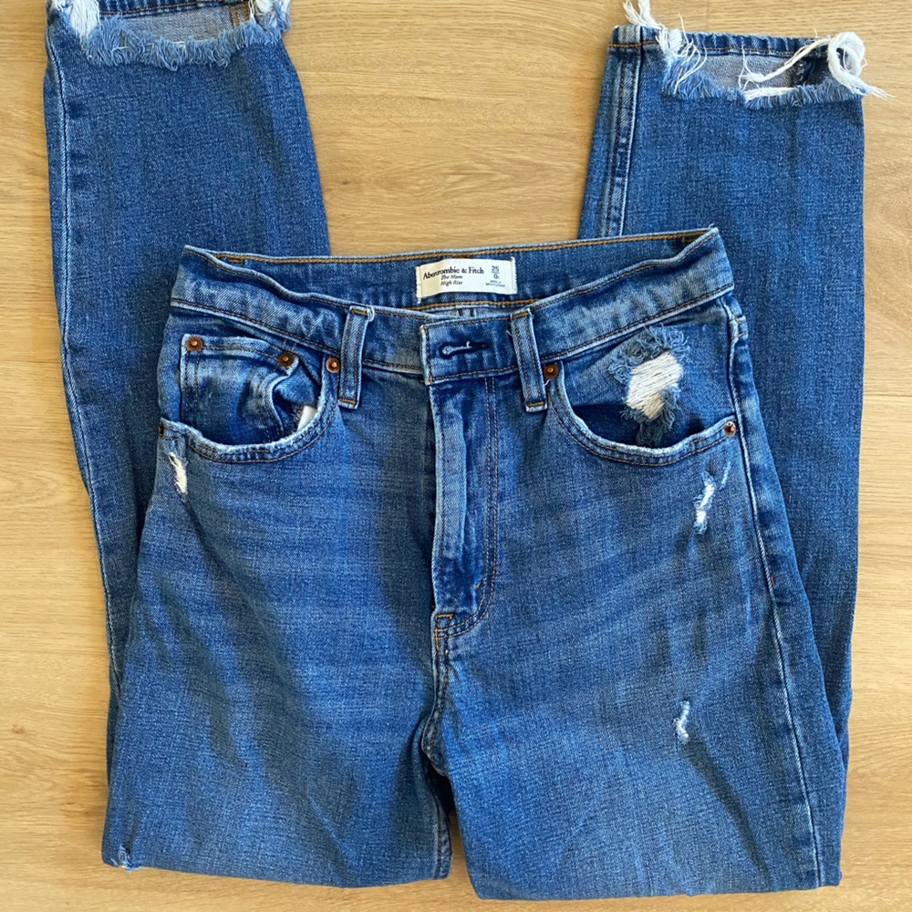 Women's Blue Distressed Jeans